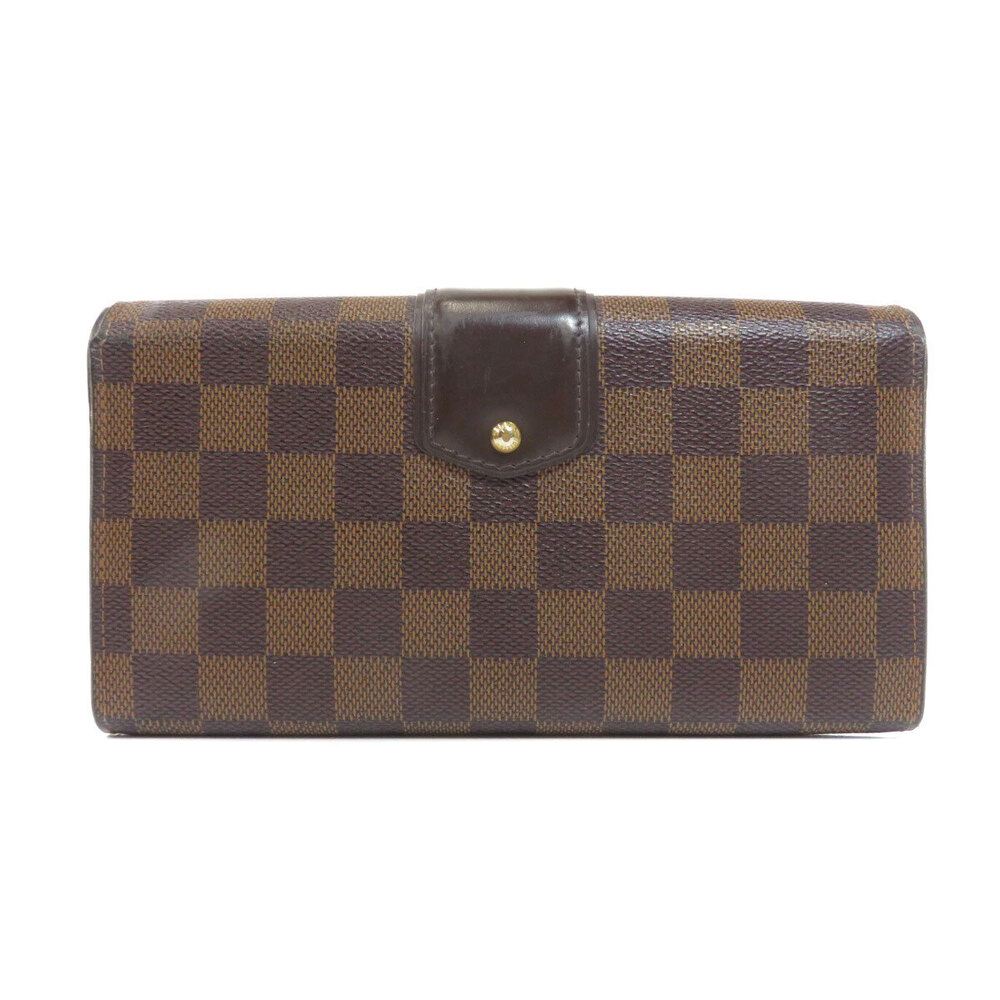 Louis Vuitton Ebene Wallet Canvas Brown Sistina Portefeuille Damier Long Brown